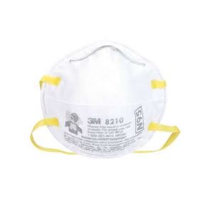 3M 8210PB1-A/8210+ Disposable Respirator, One Size Mask, 95 % Filter Efficiency, White