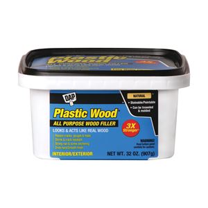 DAP Plastic Wood 00525 Wood Filler, Paste, Musty, Natural, 32 oz