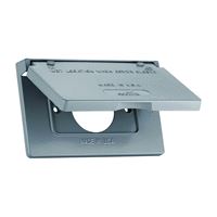 Eaton Wiring Devices S992 Cover, 4-9/16 in L, 2-13/16 in W, Rectangular, Metal, Gray, Powder-Coated 
