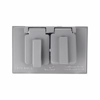 Eaton Wiring Devices S989-SP Cover, 2-13/64 in L, 3-3/32 in W, Rectangular, Metal, Gray, Powder-Coated 
