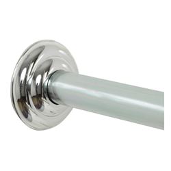 Zenna Home 653SS/648SS Shower Rod, 41 to 72 in L Adjustable, Steel, Chrome 