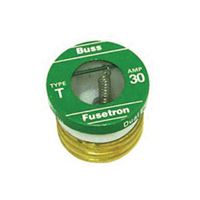 Bussmann T-30 Plug Fuse, 30 A, 125 V, 10 kA Interrupt, Plastic Body, Low Voltage, Time Delay Fuse 