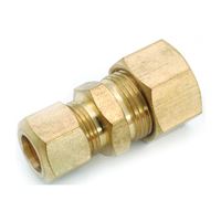 Anderson Metals 750082-0806 Tube Reducing Union, 1/2 x 3/8 in, Compression, Brass 5 Pack 