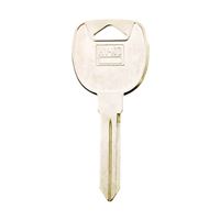 Hy-Ko 11010B91 Key Blank, Solid Brass, Nickel, For: Automobile, Many General Motors Vehicles, Pack of 10 