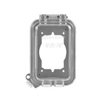 Eaton Wiring Devices WIU-1 Cover, 3-1/4 in L, 4-29/64 in W, Rectangular, Polycarbonate, Gray 