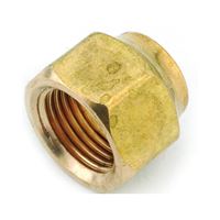 Anderson Metals 754018-10 Nut, 5/8 in, Flare, Brass, Pack of 5 