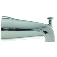 Danco 88434 Tub Spout with Diverter, 2-1/2 in L, 1/2 in Connection, Slip-Joint, Metal, Chrome Plated 