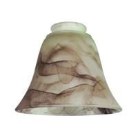 Westinghouse 8116700 Light Shade, Bell, Pendant, Glass, Brown/Ivory 