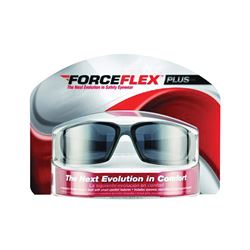 3M ForceFlex Plus 92235-WZ4 Safety Glasses, Anti-Scratch Lens, Black/Gray Frame 
