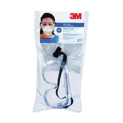 3M 91252-8002S Impact Goggles, Polycarbonate Lens, Clear Frame 