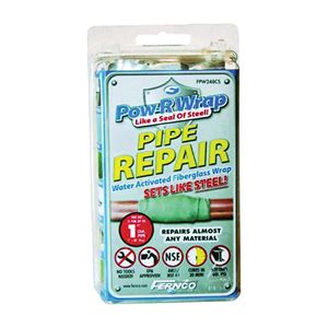 Pow-R Wrap FPW248CS Pipe Repair Wrap Kit, 48 in L, 2 in W, Epoxy/Fiberglass, Gray