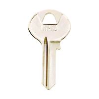Hy-Ko 11010BO1 Key Blank, Brass, Nickel, For: Boomer Cabinet, House Locks and Padlocks, Pack of 10 