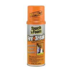 Touch n Foam Fire Break 4004501212 Flame Resistant Sealant, Amber, 60 to 100 deg F, 12 oz Can 