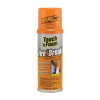 Touch n Foam 4004501212 Fire Break Foam Sealant, Amber, 60 to 100 deg F, 12 oz, Can 