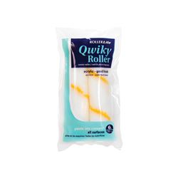 RollerLite Qwiky Roller 6CR050QD Mini Roller Cover Refill, 1/2 in Thick Nap, 6 in L, Acrylic Cover, White 