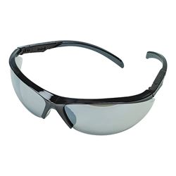 MSA 10083084 Safety Glasses, Anti-Fog Lens, Black Frame 