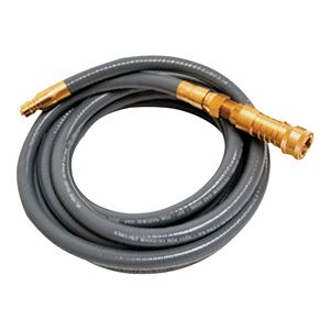 Mr. Heater F273720 Hose Assembly, 12 ft L, 3/8 in FIP x 3/8 in Male Flare, Thermoplastic, Gray