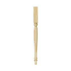 Waddell 2921 Table Leg, 29 in H, 2-1/4 in W, Pine Wood, Beige, Smooth Sanded 