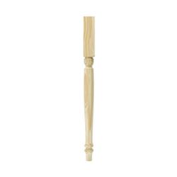 Waddell 2912 Table Leg, 15-1/4 in H, 2-1/4 in W, Pine Wood, Beige, Smooth Sanded 