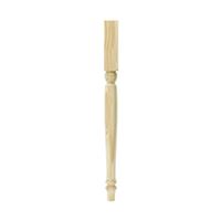 Waddell 2912 Table Leg, 15-1/4 in H, 2-1/4 in W, Pine Wood, Beige, Smooth Sanded 