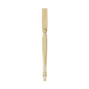 Waddell 2912 Table Leg, 15-1/4 in H, 2-1/4 in W, Pine Wood, Beige, Smooth Sanded