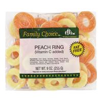 Family Choice 1129 Candy, Peach Flavor, 8 oz, Pack of 12 