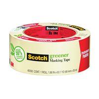 Scotch 2050.75 Masking Tape, 60.1 yd L, 3/4 in W, Paper Backing, Beige 