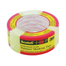 Scotch 2050-2 Masking Tape, 60.1 yd L, 2 in W, Paper Backing, Beige 