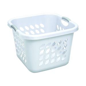 Sterilite 12178006 Laundry Basket, 1.5 bu Capacity, Plastic, White, 1-Compartment, Pack of 6