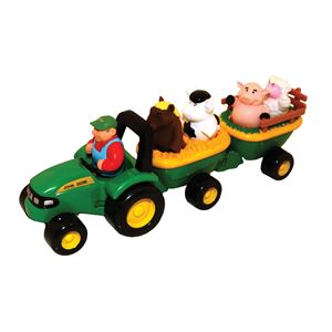 John Deere Toys 34908 Animal Sounds Hay Ride, 18 months and Up, Plastic
