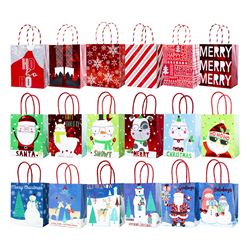 Santas Forest 69503 Small Handle Gift Bag, 4.5 in W, 5.5 in H, Paper, Assorted with Colors Pictures 12 Pack 
