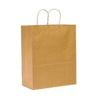Duro Bag Dubl Life 87128 Shopping Bag, 13 in L, 7 in W, 17 in H, Kraft Paper, Brown 
