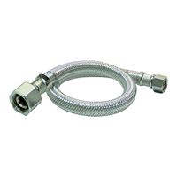 Plumb Pak EZ Series PP23852 Sink Supply Tube, 3/8 in Inlet, Compression Inlet, Delta Outlet, Stainless Steel Tubing 