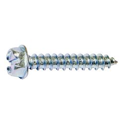 Midwest Fastener 02926 Screw, #8 Thread, 1 in L, Coarse Thread, Hex, Slotted Drive, Self-Tapping, Sharp Point, Steel 