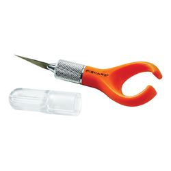 FISKARS 163050-1001 Fingertip Knife, Steel Blade, Plastic Handle, Finger Loop Handle, 4 in OAL 