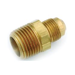 Anderson Metals 754048-0604 Connector, 3/8 x 1/4 in, Flare x MPT, Brass 10 Pack 