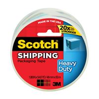 Scotch 3850 Packaging Tape, 54.6 yd L, 1.88 in W, Polypropylene Backing, Clear 