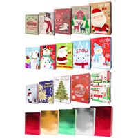 Santas Forest 69529 Box Apparel Set, 12 in W, 16.5 in H, Paper, Assorted Color & Design 4 Pack 