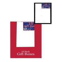 Santas Forest IG97032/69549 Folding Gift Box, 11.1/4 in W, 11.25 in H, Paper, White 8 Pack 