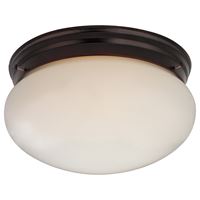 Boston Harbor Two Light Round Ceiling Fixture, 120 V, 60 W, 2-Lamp, A19 or CFL Lamp, Bronze Fixture 