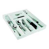 Dial 02506 Cutlery Expand-A-Drawer, 9-1/2 in W, 18 in D, White 