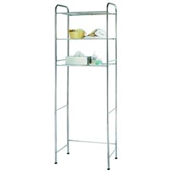 Simple Spaces TS16C0-CH Bathroom Shelf, 15 lb Each Shelf Max Weight Capacity, 3-Shelf, Steel, Polished Chrome 