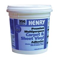 Henry 356C MultiPro 12073 Carpet and Sheet Adhesive, Paste, Mild, Pale Yellow, 1 gal, Pail 