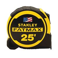 STANLEY FMHT36325S Tape Measure, 25 ft L Blade, 1-1/4 in W Blade, Steel Blade, ABS Case, Black/Yellow Case 