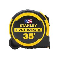 STANLEY FMHT36335S Tape Measure, 35 ft L Blade, 1-1/4 in W Blade, Steel Blade, ABS Case, Black/Yellow Case 