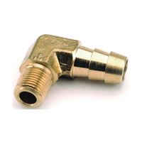 Anderson Metals 129E Series 757020-0604 Hose Elbow, 3/8 in, Barb, 1/4 in, MPT, Brass, Pack of 5 