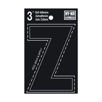 HY-KO 30400 Series 30436 Die-Cut Letter, Character: Z, 3 in H Character, Black Character, Vinyl 10 Pack 