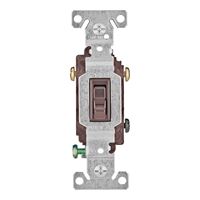 Eaton Wiring Devices 1303-7B-BOX Toggle Switch, 15 A, 120 V, Polycarbonate Housing Material, Brown, Pack of 10 