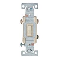Eaton Wiring Devices 1303-7V-BOX Toggle Switch, 15 A, 120 V, Polycarbonate Housing Material, Ivory, Pack of 10 