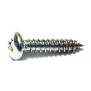 Midwest Fastener 05109 Screw, #8 Thread, Coarse Thread, Pan Head, Phillips Drive, Self-Tapping, Sharp Point, 100/PK